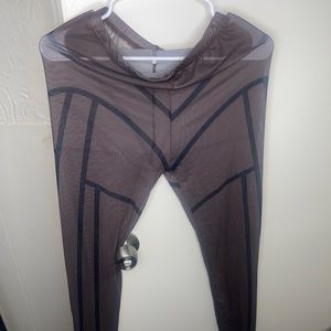 Vintage mesh skinny leg fashion leggings